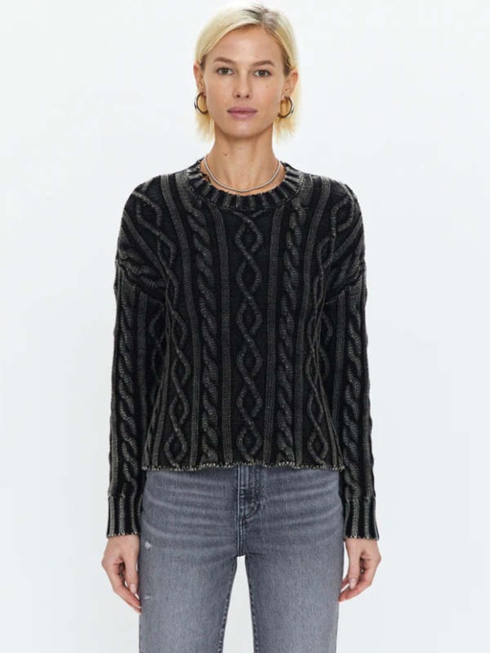 Like new!  PISTOLA eva pullover sweater in sandwashed black, small